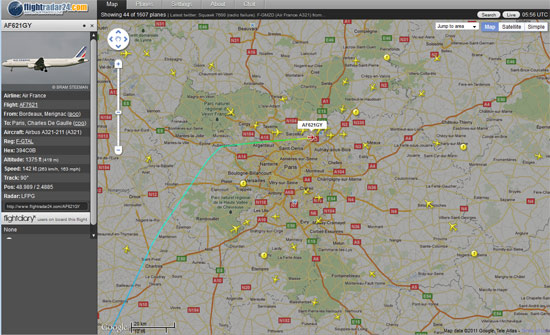 flightradar24 carte