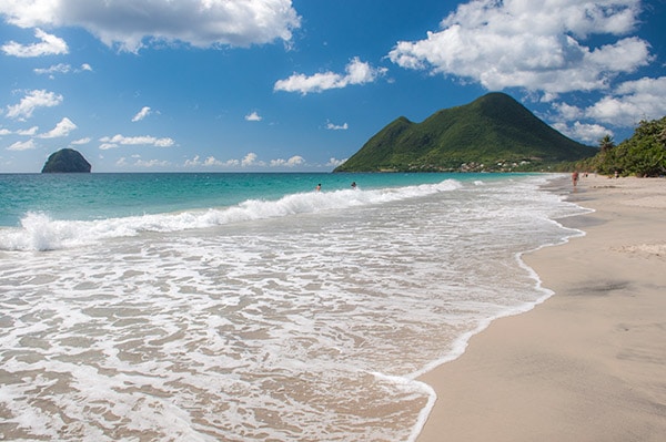 Plage du Diamant en Martinique