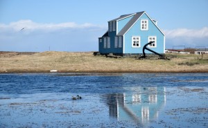 Islande - Maison bleu en Islande