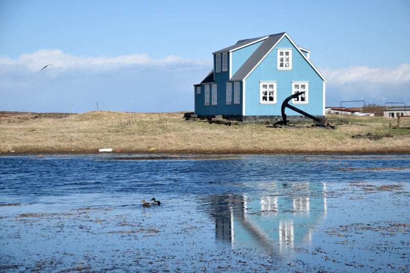Islande - Maison bleu en Islande