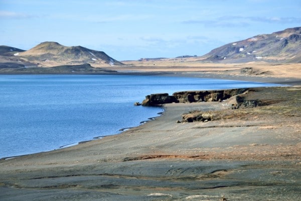 plage lac islande