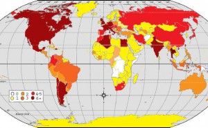 Carte - Pays visités
