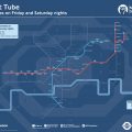 Plan de métro Londres de nuit