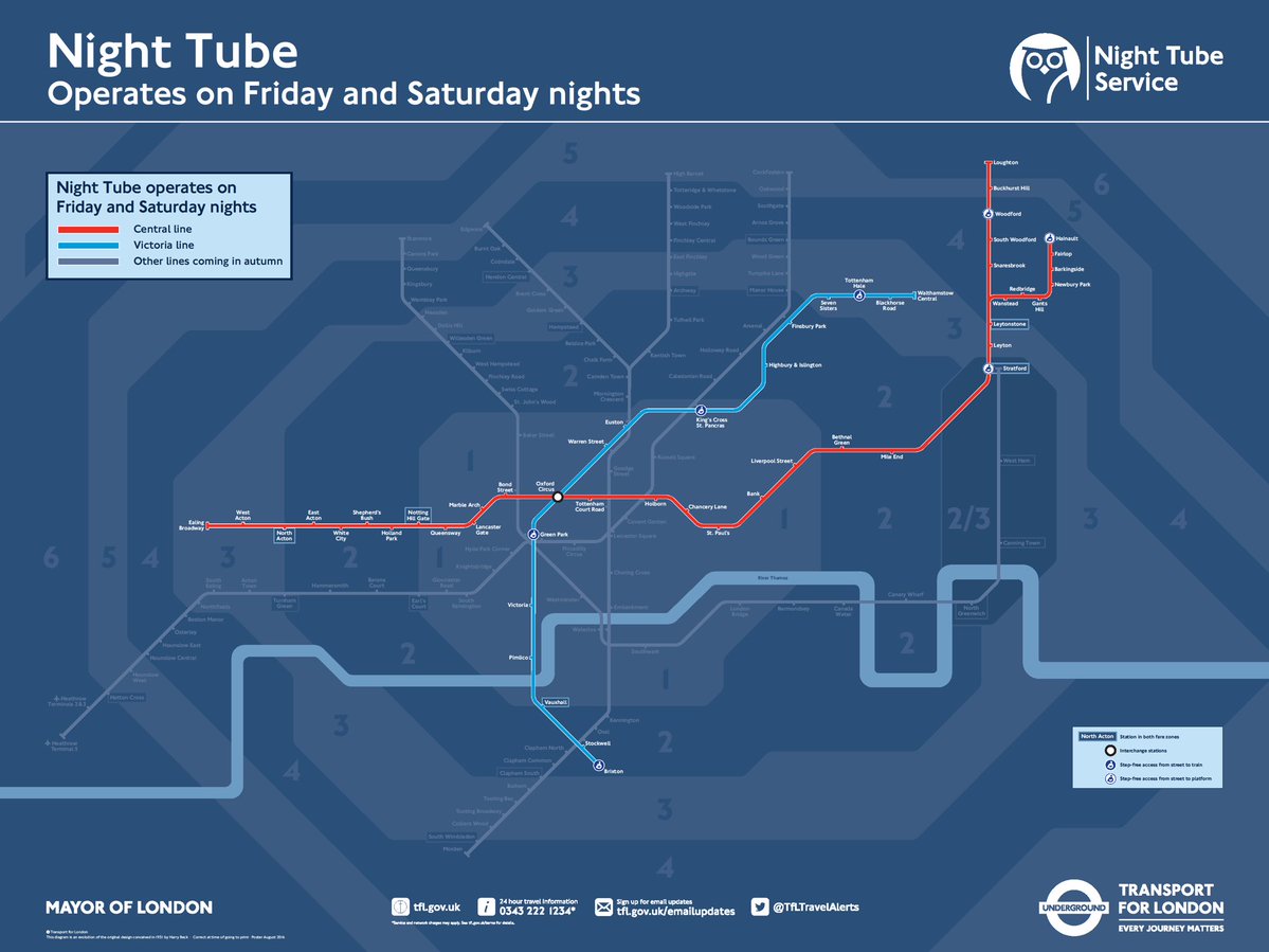 Plan de métro Londres de nuit