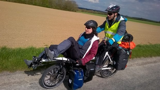 Cyrielle et Thomas en vélo