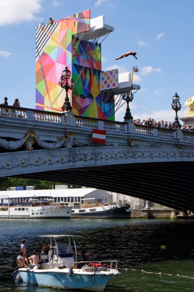 Journees olympique - Plongeon dans la Seine